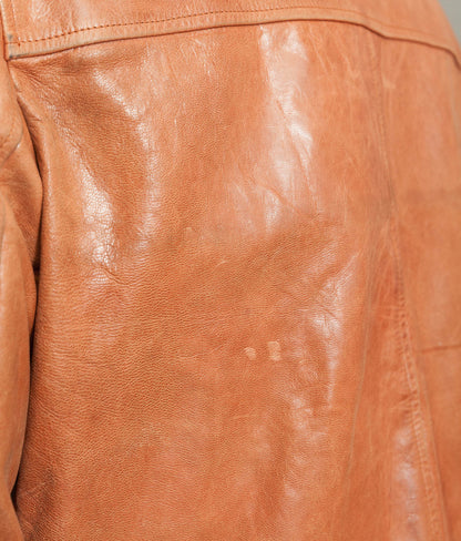 Vintage Stewart Florence Calfskin Leather Aviator Flight Jacket 1940s Style