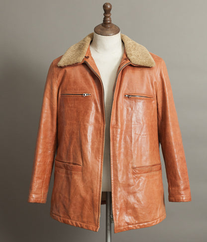 Vintage Stewart Florence Calfskin Leather Aviator Flight Jacket 1940s Style