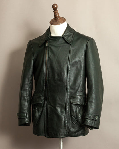 Vintage 1940s German Leather Despatch Rider Jacket Small (40)