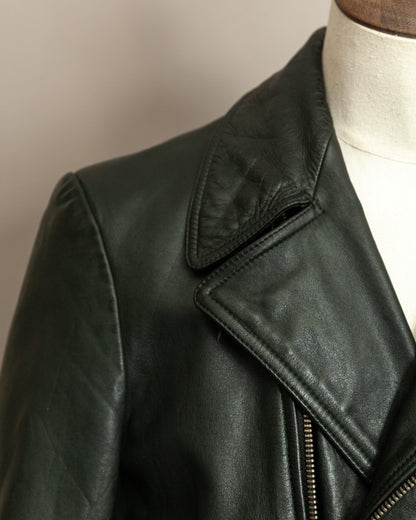 Vintage 1940s German Leather Despatch Rider Jacket Small (40)