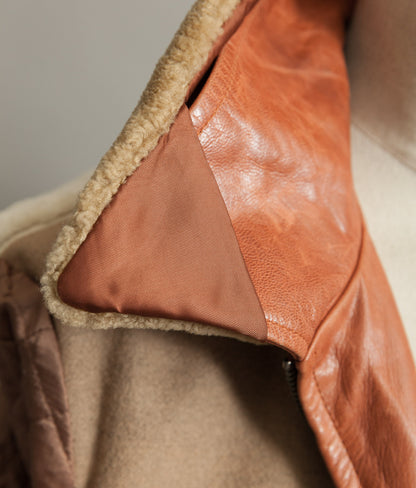 Vintage Stewart Florence Calfskin Leather Aviator Flight Jacket 1940s Style