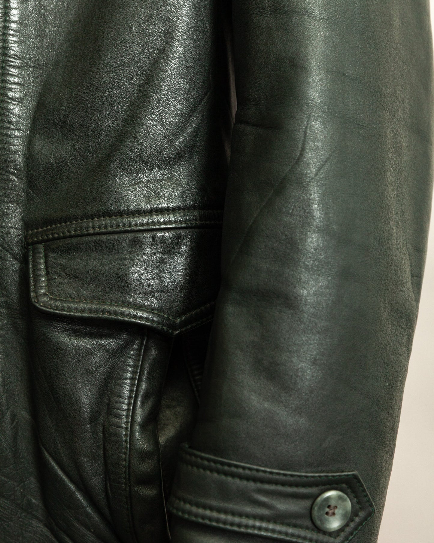 Vintage 1940s German Leather Despatch Rider Jacket Small (40)