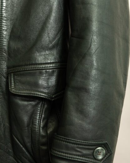 Vintage 1940s German Leather Despatch Rider Jacket Small (40)