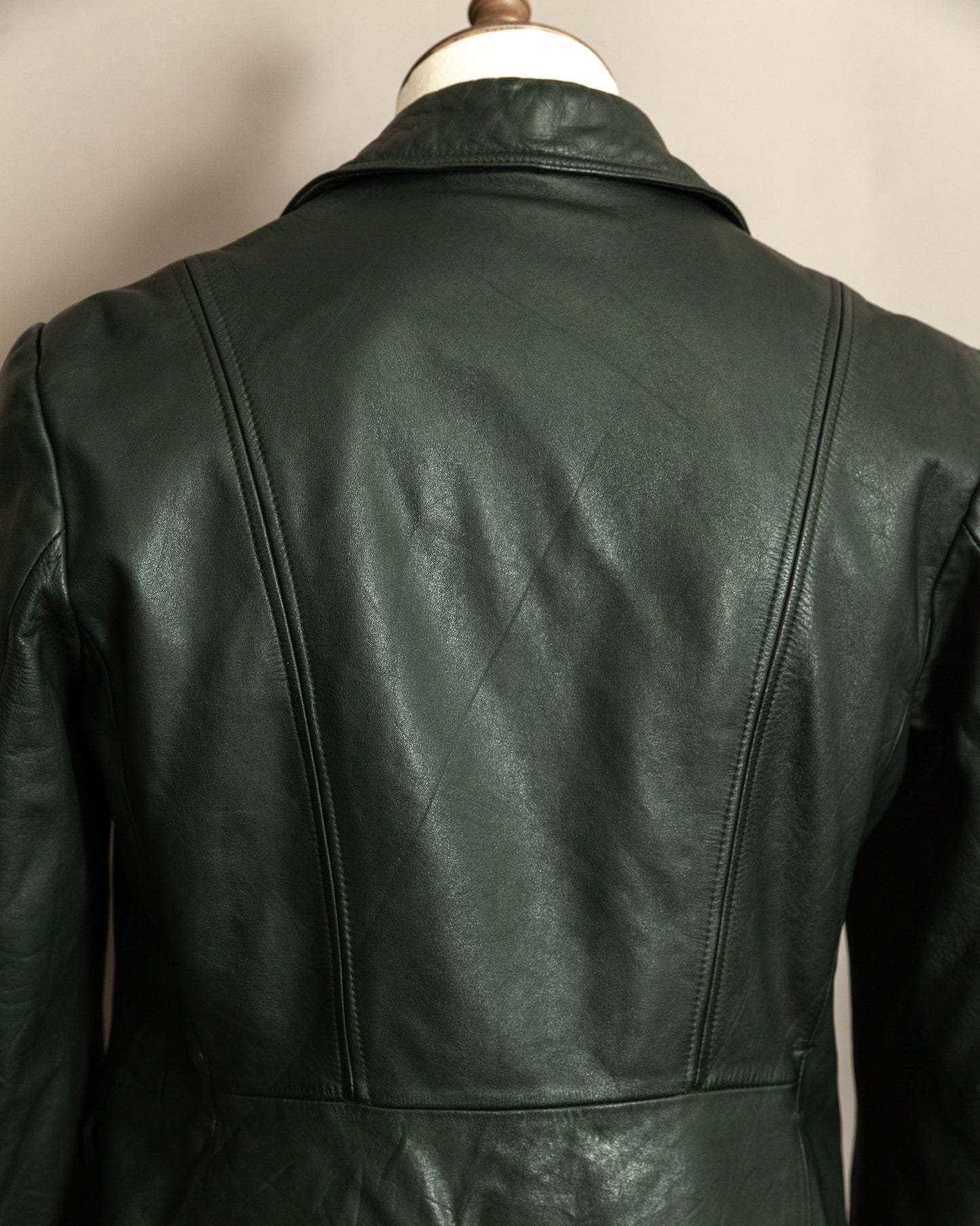 Vintage 1940s German Leather Despatch Rider Jacket Small (40)