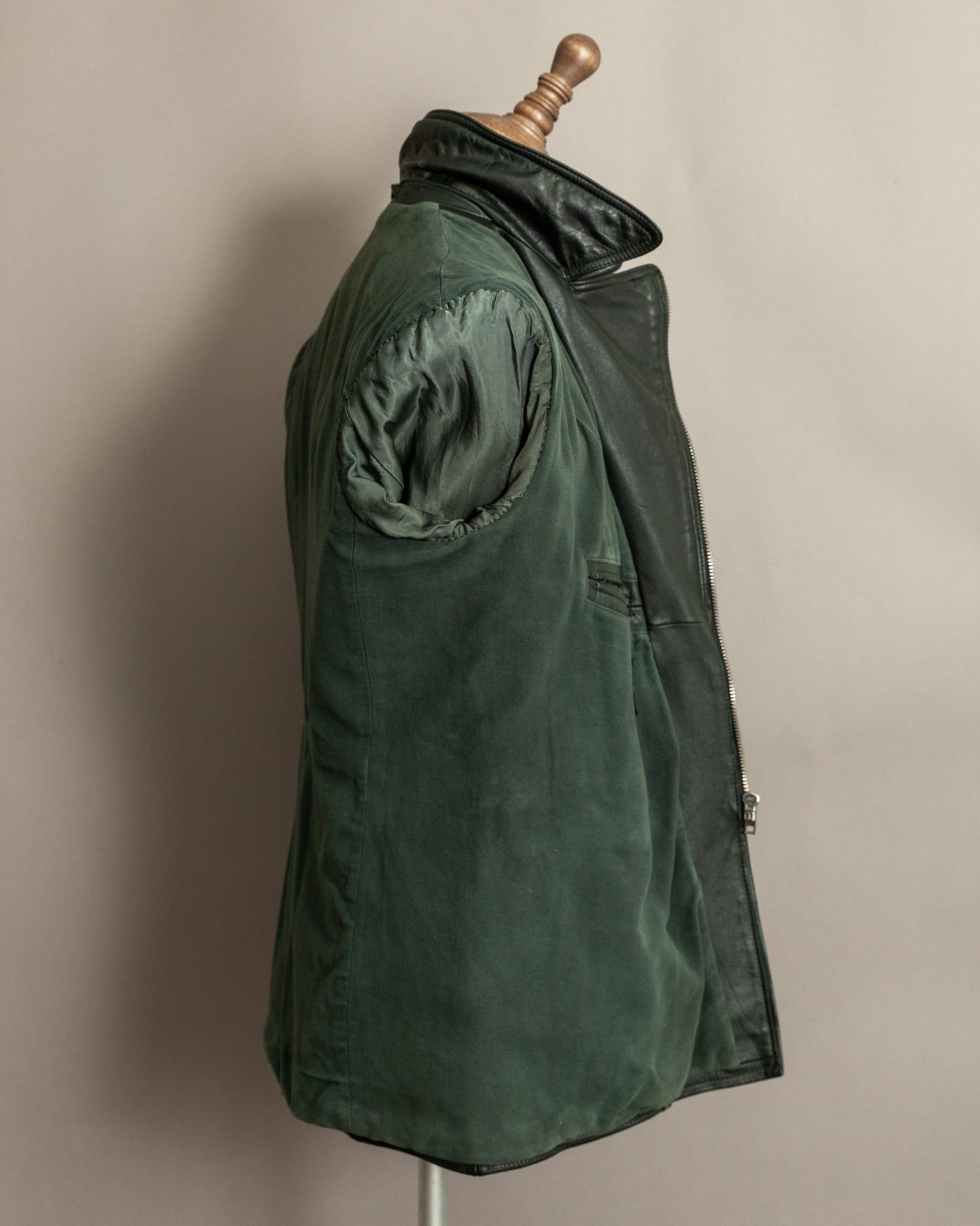 Vintage 1940s German Leather Despatch Rider Jacket Small (40)