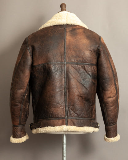 Vintage B-3 Sheepskin Shearling Flight Jacket USAAF (38)