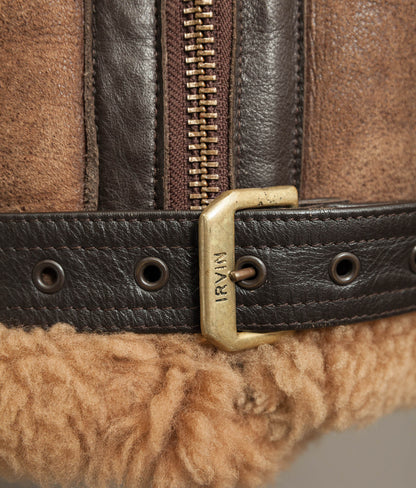 Vintage Irvin Sheepskin Flight Jacket Aviation Leathercraft