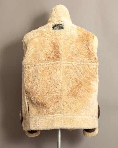 Vintage B-3 Sheepskin Shearling Flight Jacket USAAF (38)