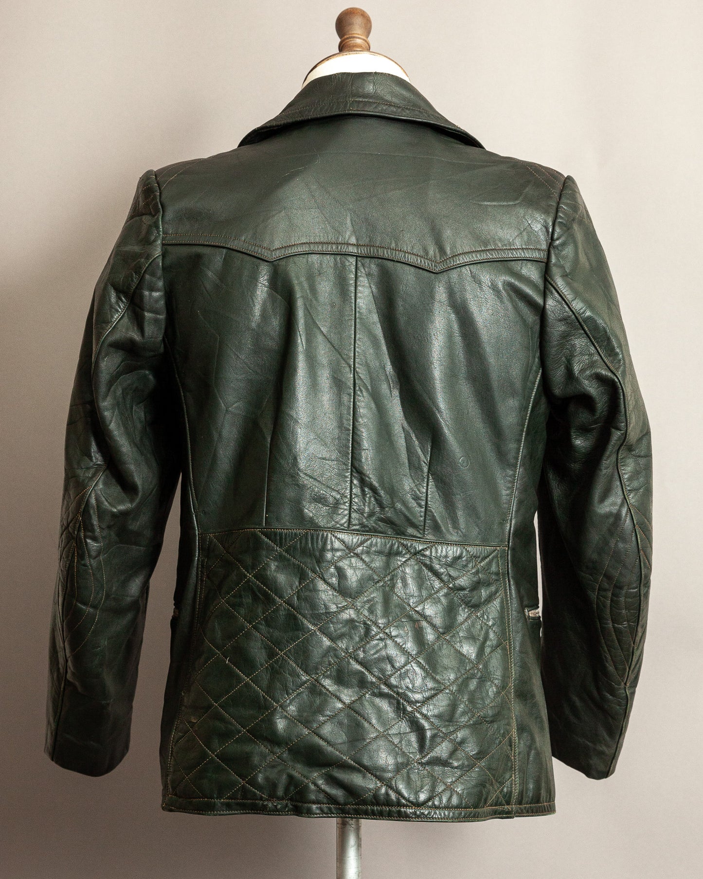 1940s German Leather Motorcycle Despatch Rider Jacket Small (38)