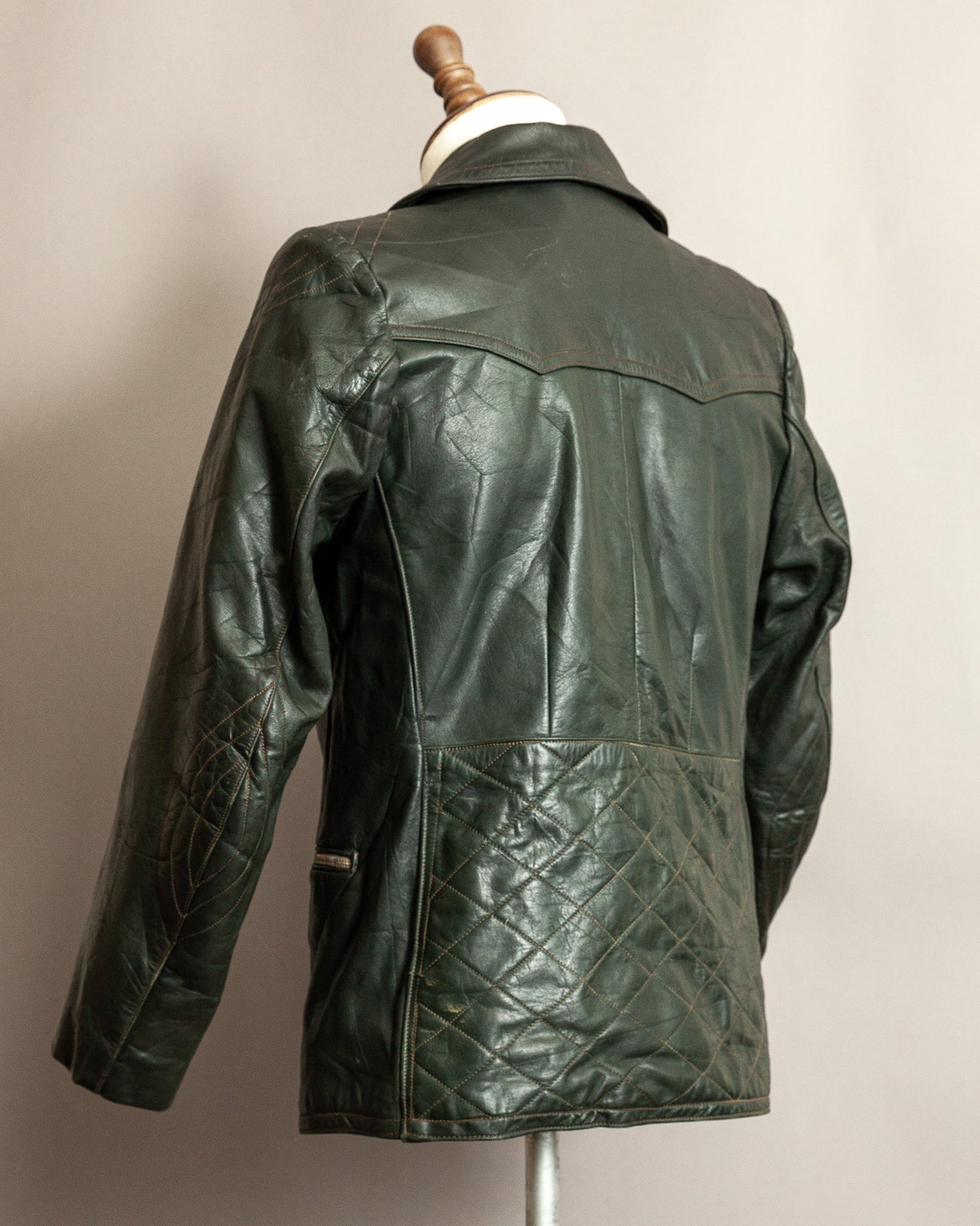 1940s German Leather Motorcycle Despatch Rider Jacket Small (38)