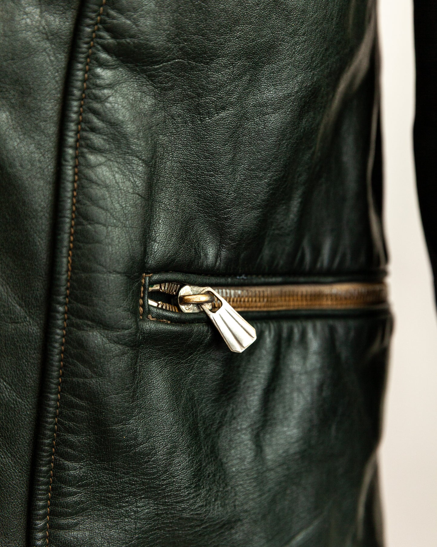 1940s German Leather Motorcycle Despatch Rider Jacket Small (38)