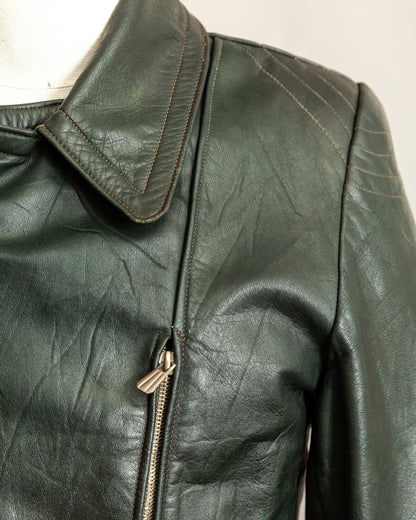 1940s German Leather Motorcycle Despatch Rider Jacket Small (38)