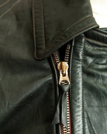 1940s German Leather Motorcycle Despatch Rider Jacket Small (38)
