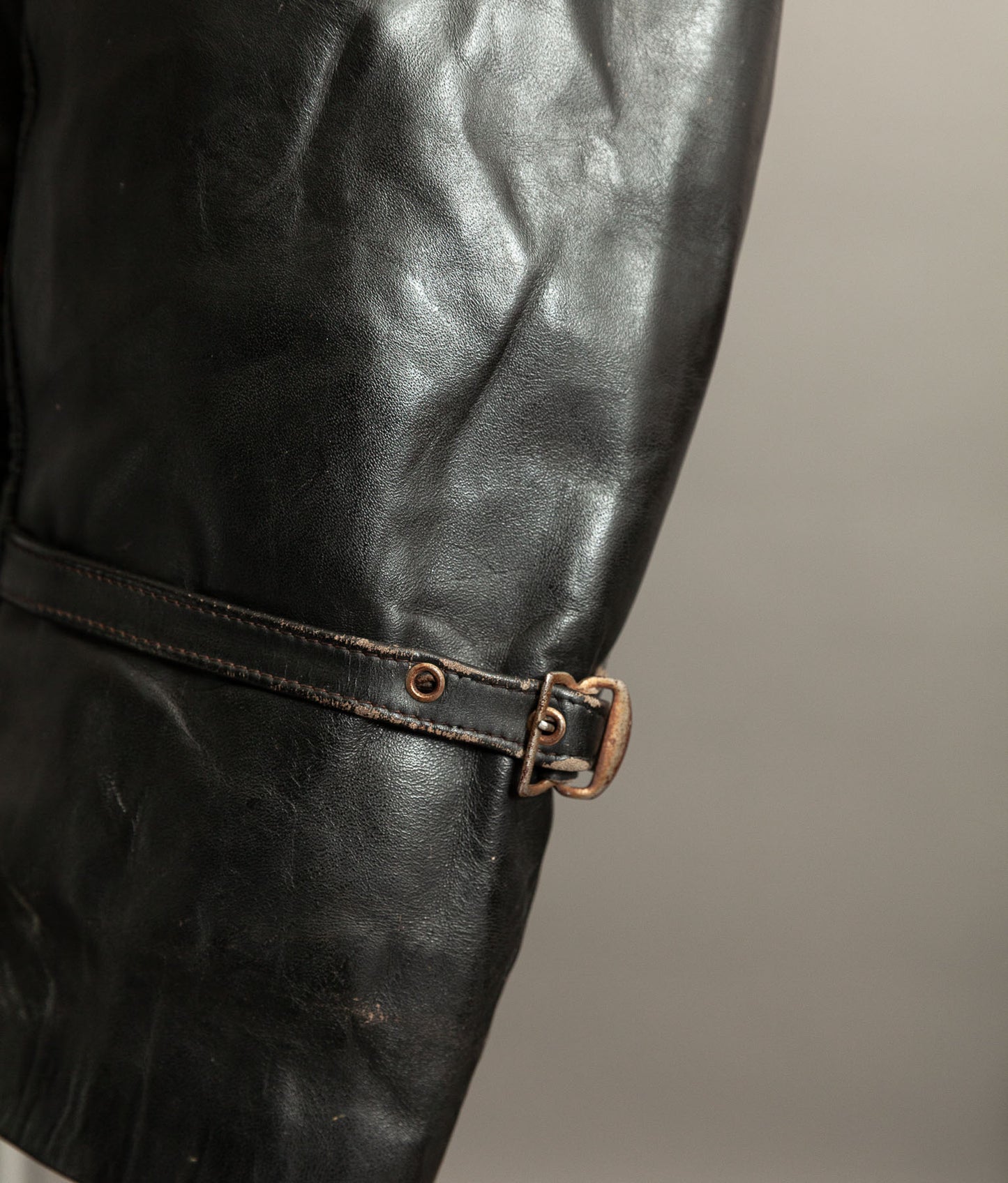 1950s French Confecuir Cowhide Motorcycle Jacket Ritz Zipper