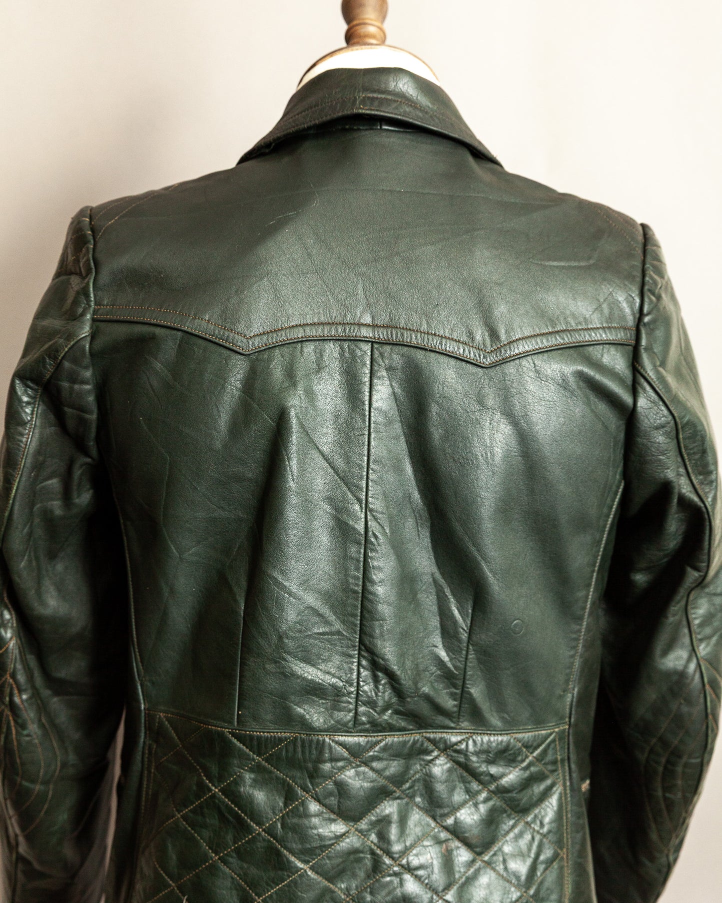 1940s German Leather Motorcycle Despatch Rider Jacket Small (38)