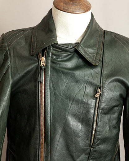 1940s German Leather Motorcycle Despatch Rider Jacket Small (38)