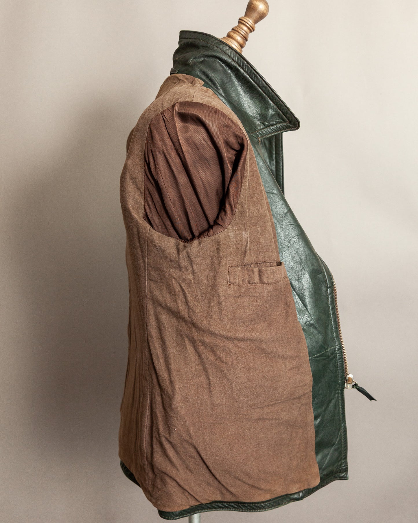1940s German Leather Motorcycle Despatch Rider Jacket Small (38)