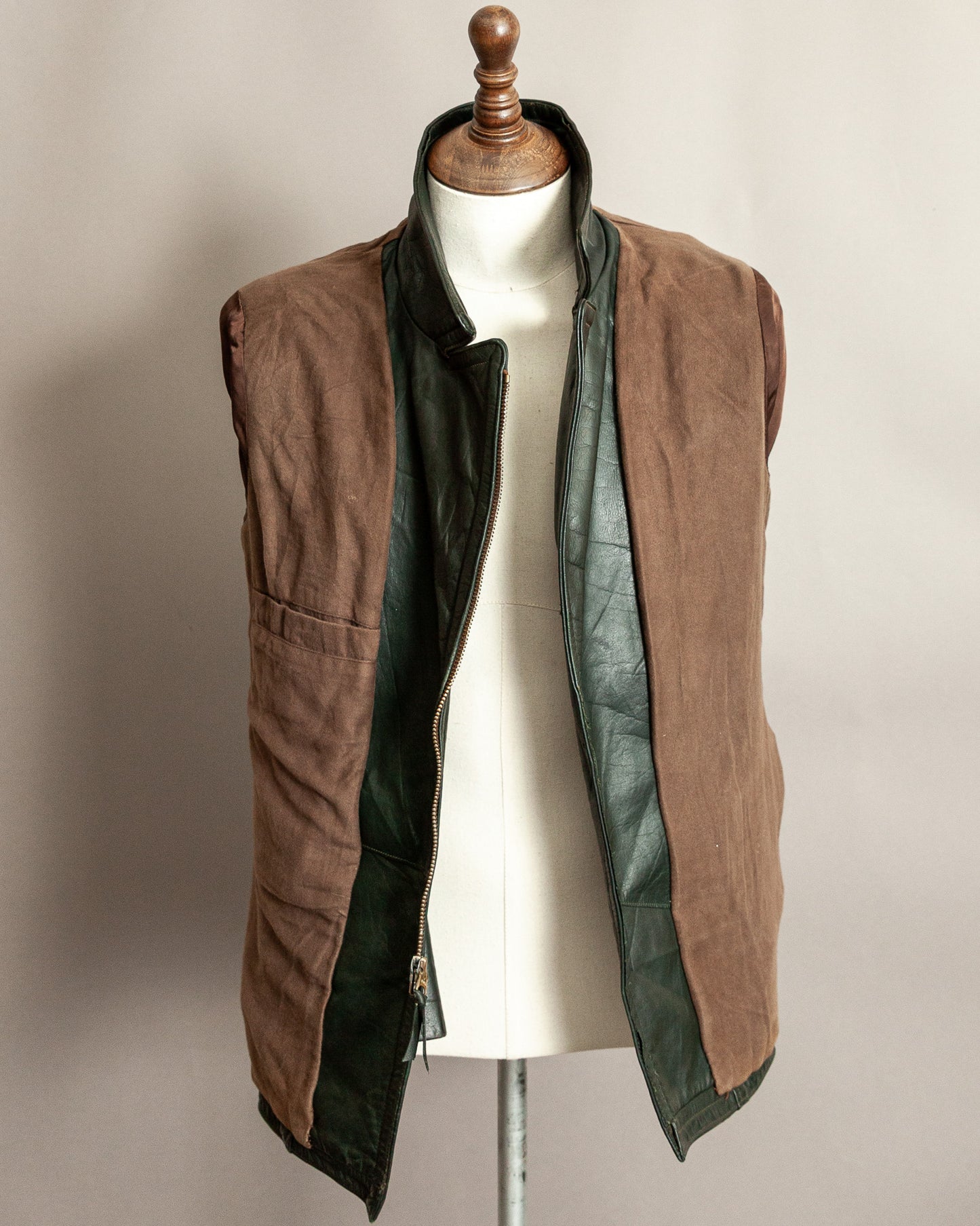1940s German Leather Motorcycle Despatch Rider Jacket Small (38)