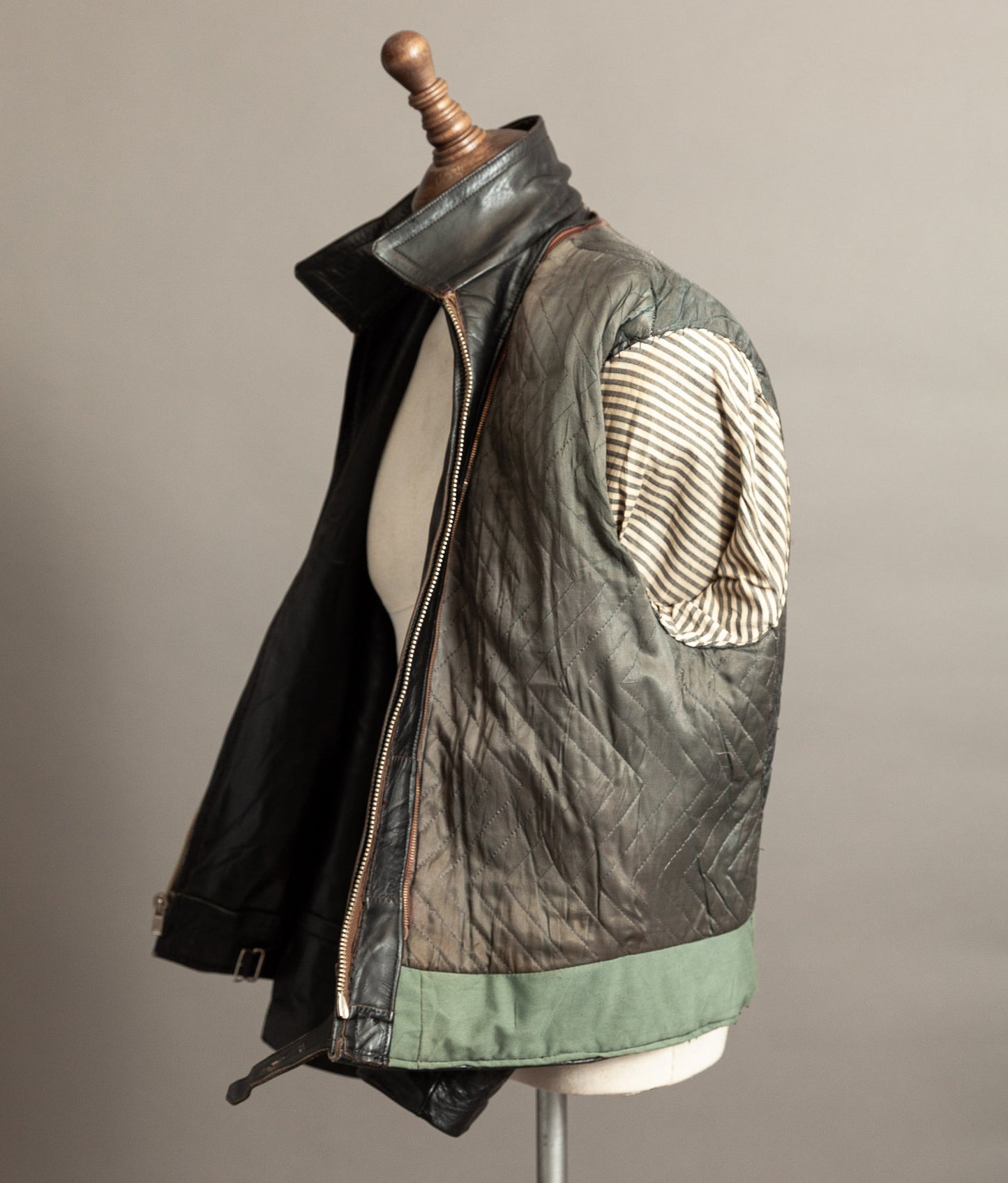 1950s French Confecuir Cowhide Motorcycle Jacket Ritz Zipper