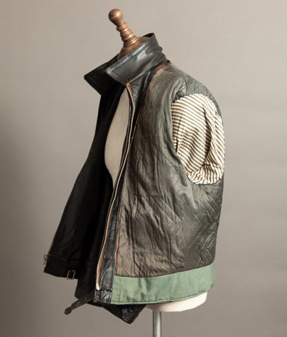 1950s French Confecuir Cowhide Motorcycle Jacket Ritz Zipper