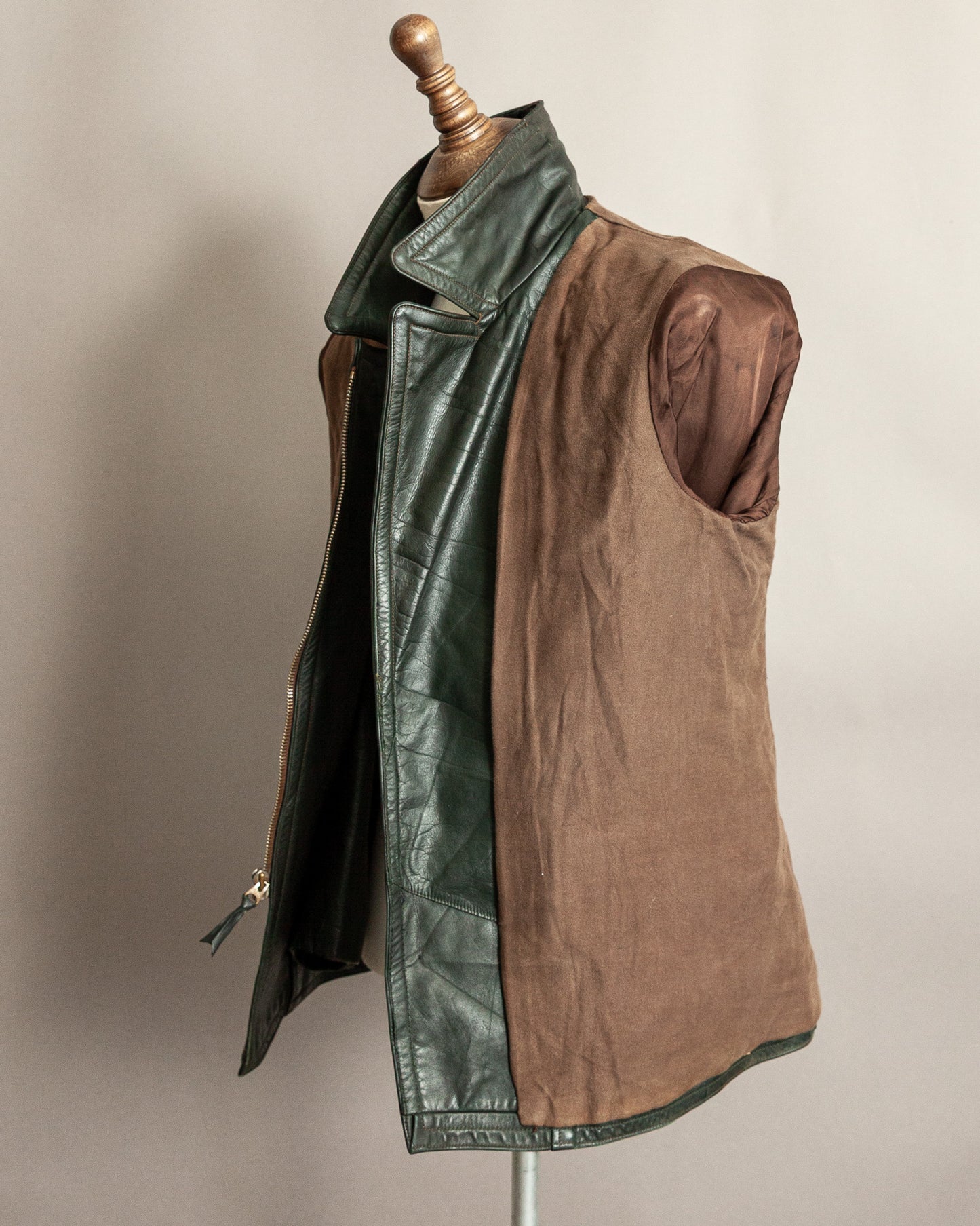 1940s German Leather Motorcycle Despatch Rider Jacket Small (38)