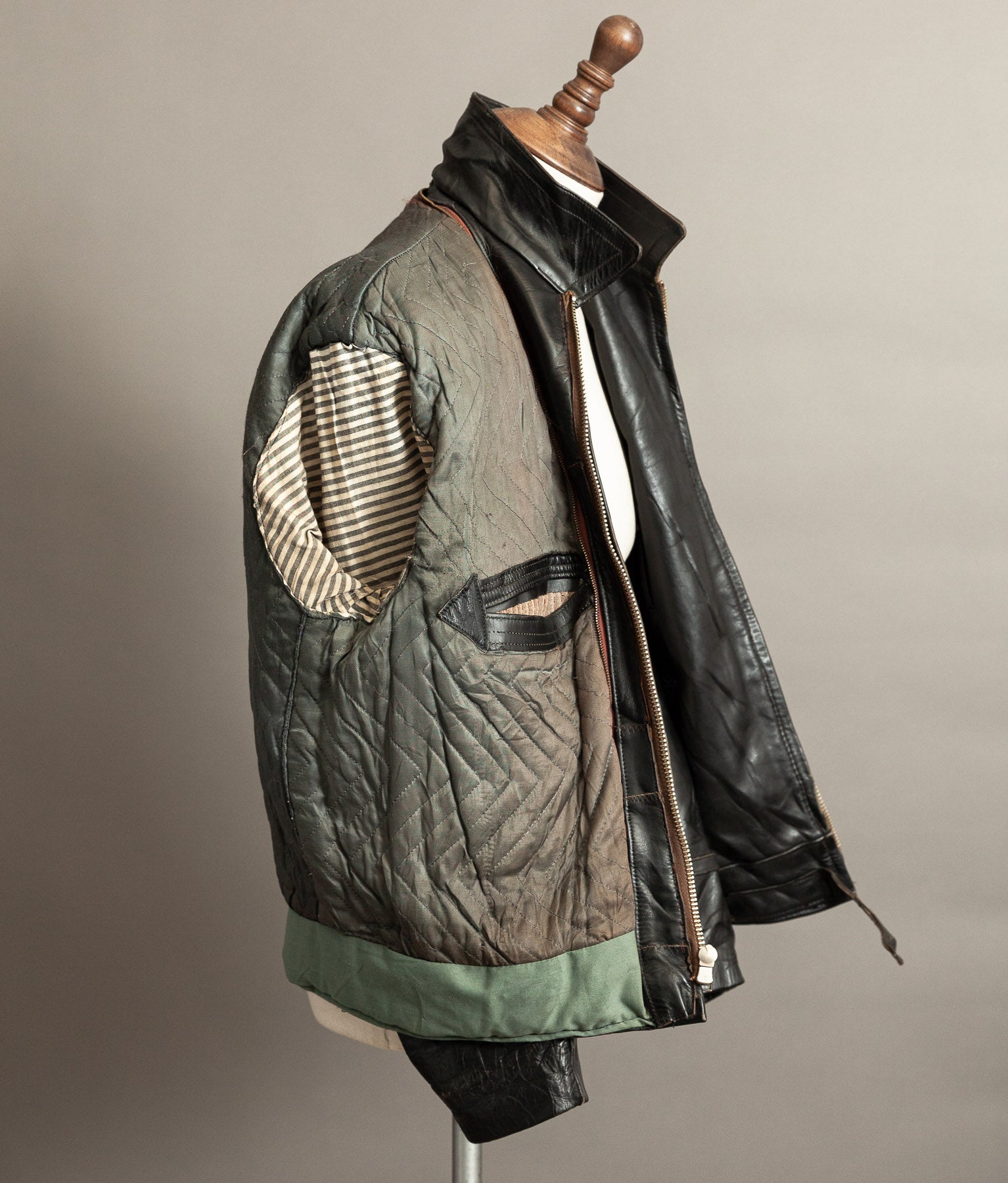 1950s French Confecuir Cowhide Motorcycle Jacket Ritz Zipper