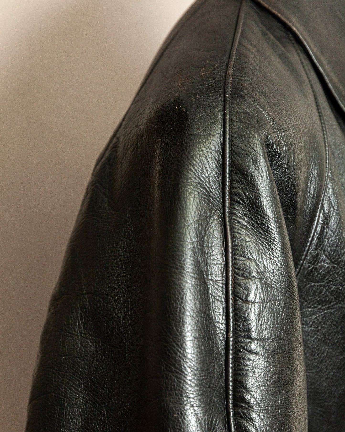 Vintage 1940s Italian Police Officers Leather Jacket - L (44)