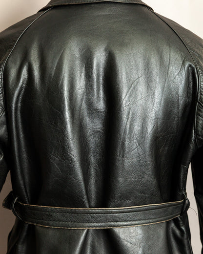 Vintage 1940s Italian Police Officers Leather Jacket - L (44)
