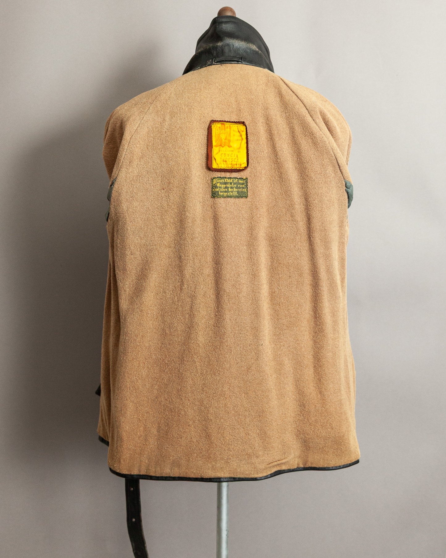 Vintage 1940s Italian Police Officers Leather Jacket - L (44)