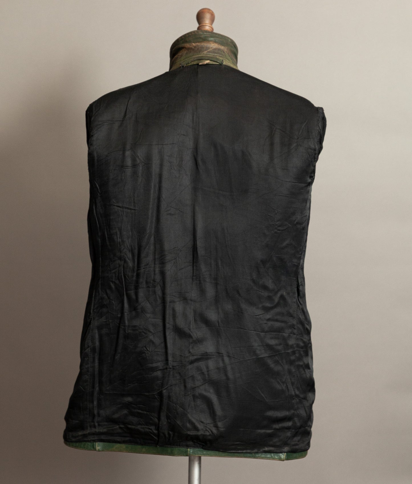 German Kraftfahrer Interwar Leather Motoring Coat, 1920s–1930s, Forest Green