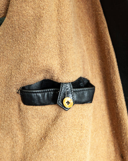 Vintage 1940s Italian Police Officers Leather Jacket - L (44)