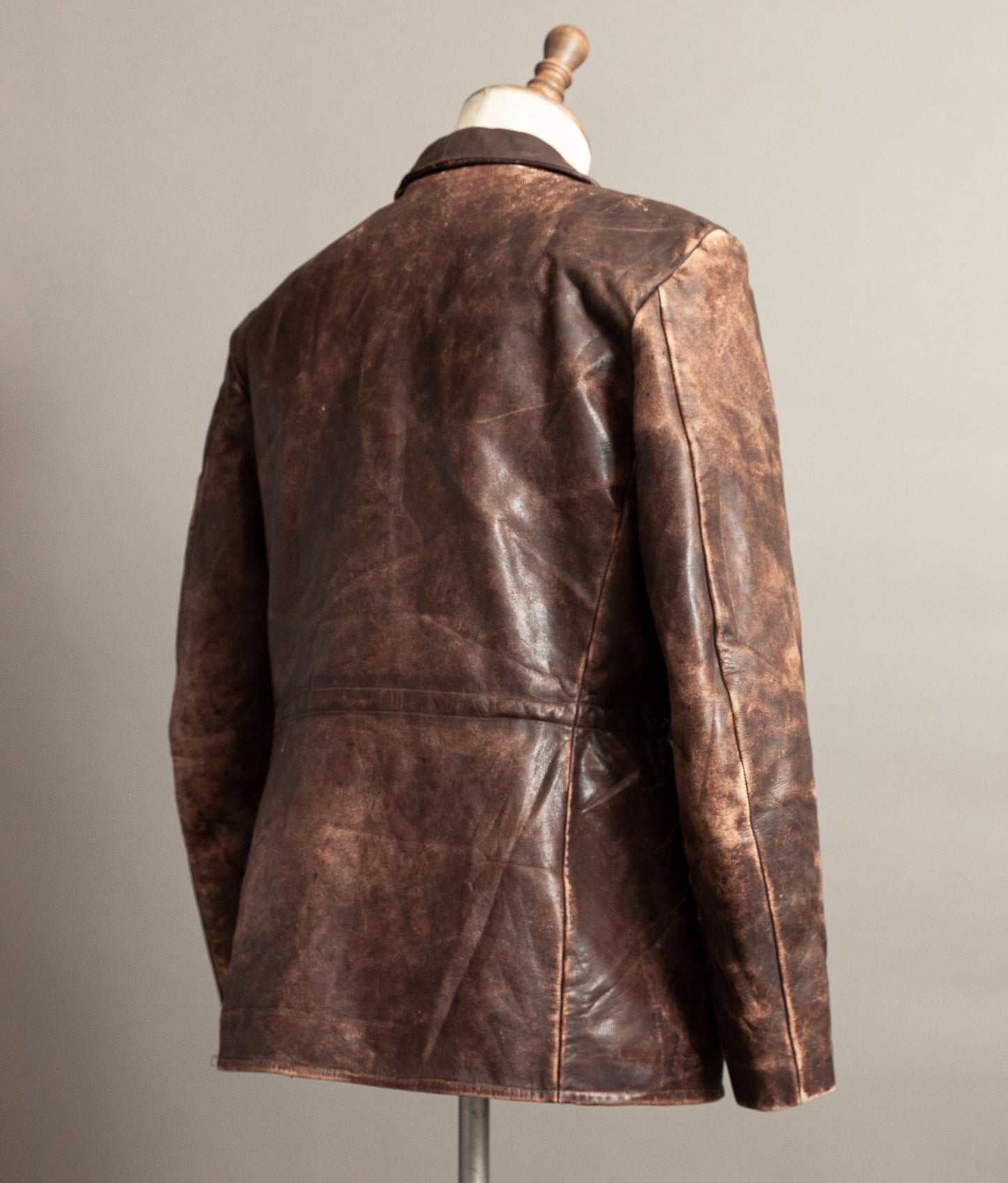 Vintage 1930s German Horsehide Leather Interwar Alpine Jacket