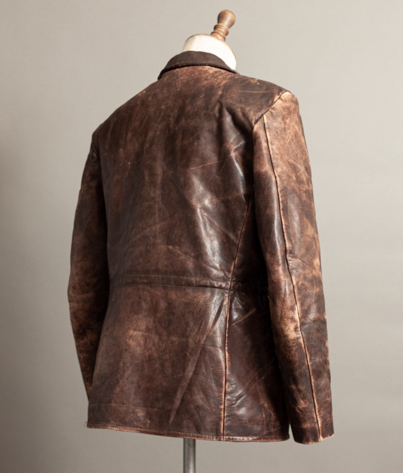 Vintage 1930s German Horsehide Leather Interwar Alpine Jacket