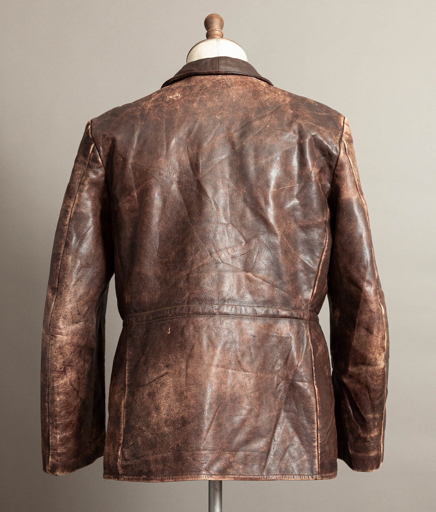 Vintage 1930s German Horsehide Leather Interwar Alpine Jacket