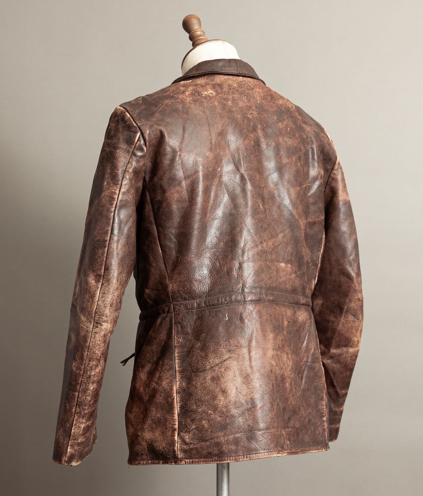 Vintage 1930s German Horsehide Leather Interwar Alpine Jacket