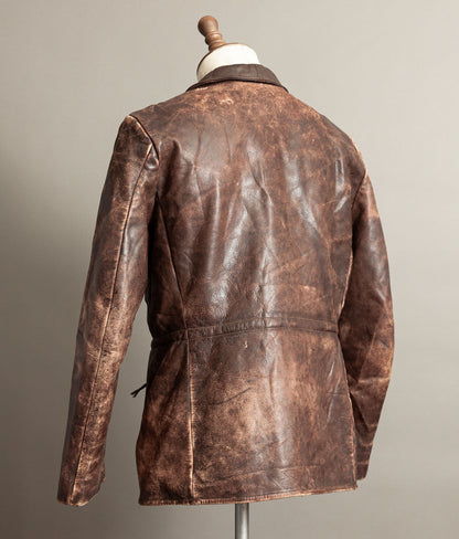 Vintage 1930s German Horsehide Leather Interwar Alpine Jacket