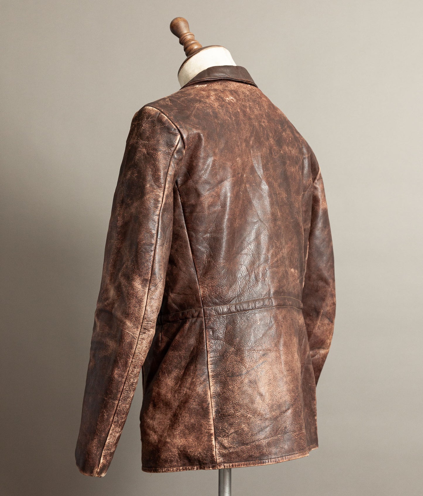 Vintage 1930s German Horsehide Leather Interwar Alpine Jacket