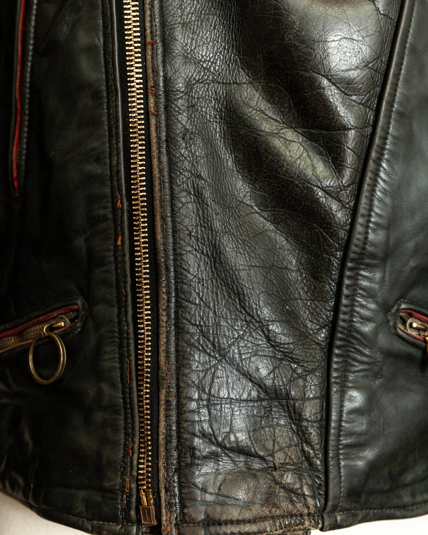 Vintage 1950s German Leather Motorcycle Jacket - Small (40)