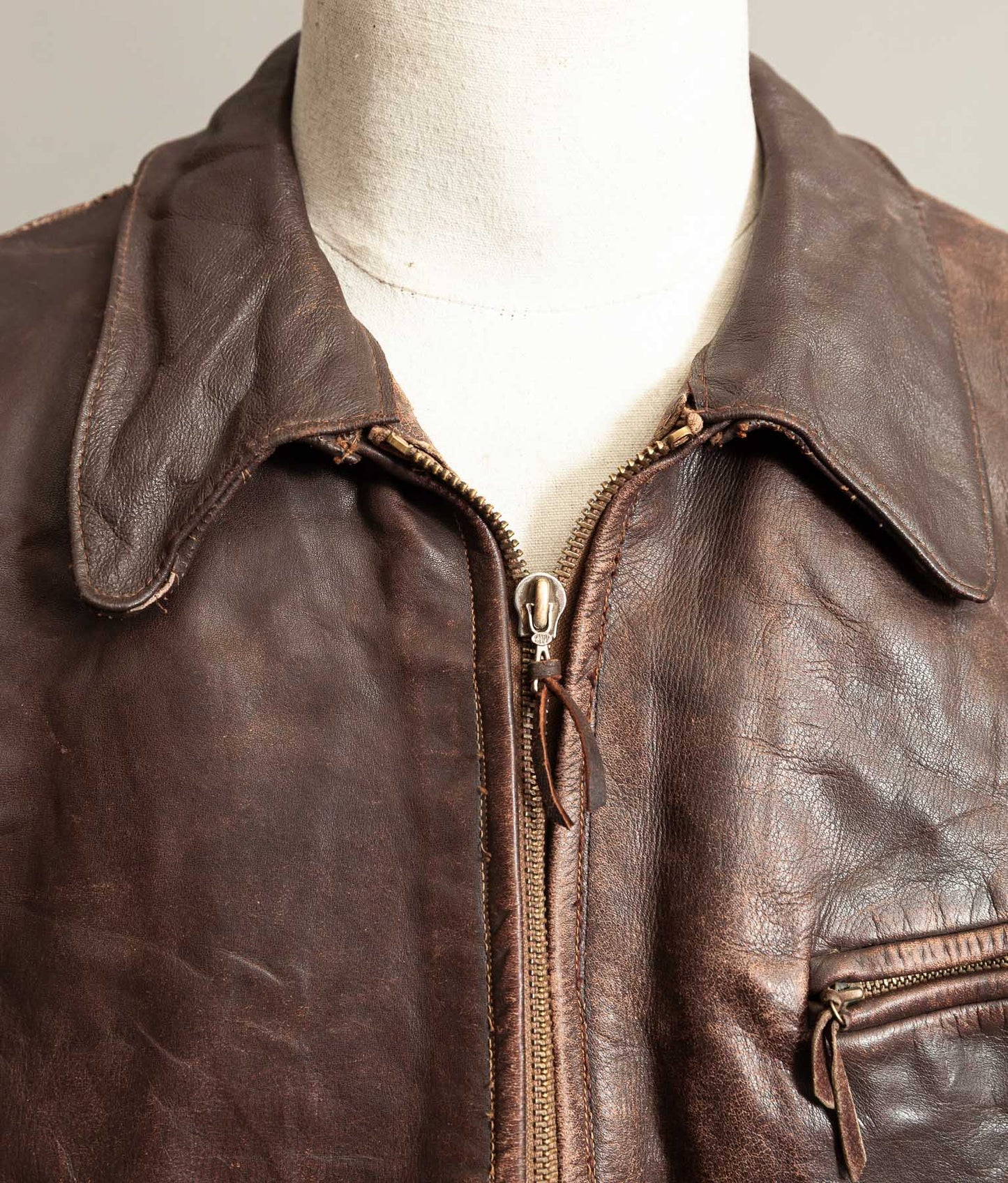 Vintage 1930s German Horsehide Leather Interwar Alpine Jacket