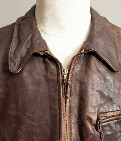 Vintage 1930s German Horsehide Leather Interwar Alpine Jacket