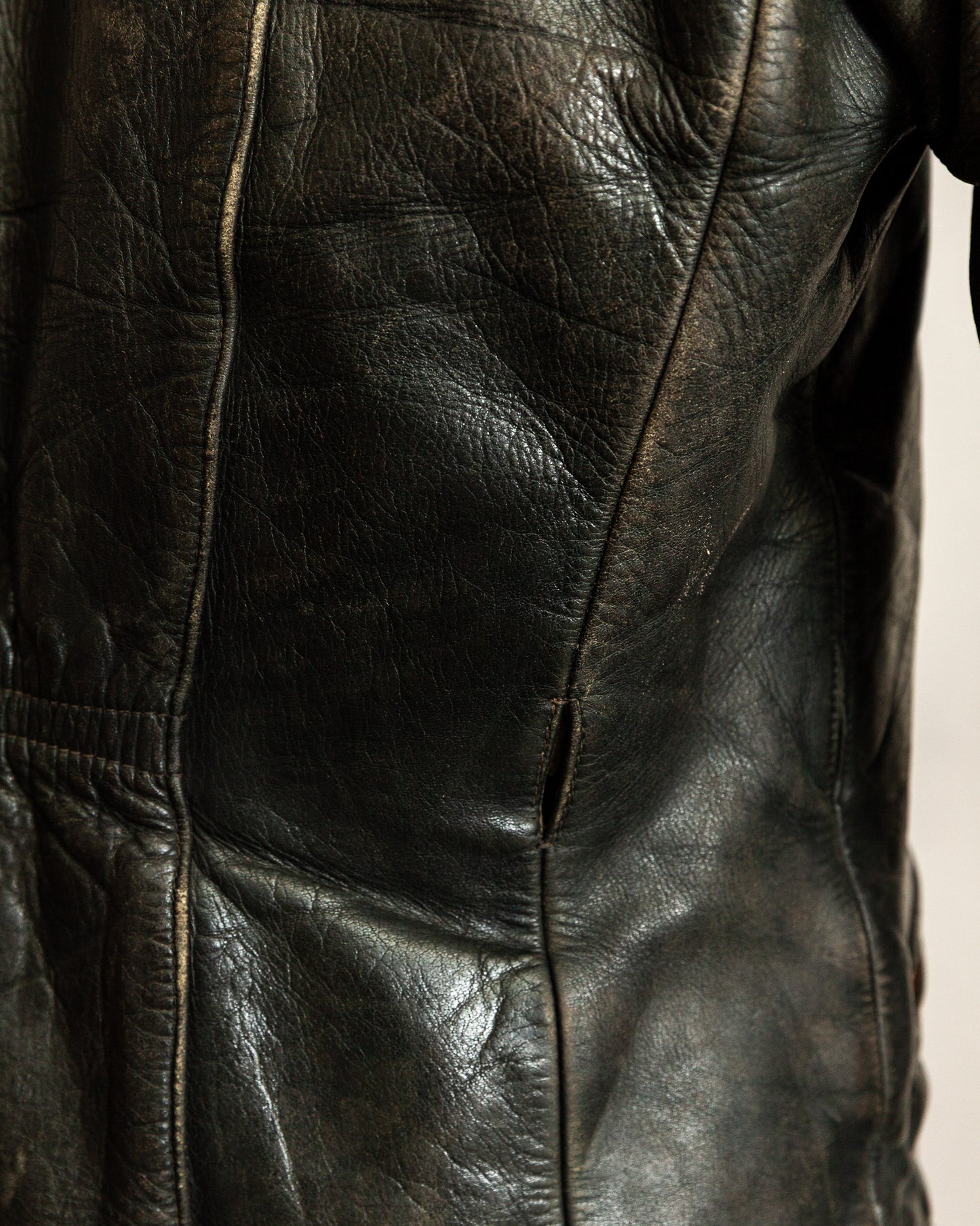 Vintage 1950s German Leather Motorcycle Jacket - Small (40)