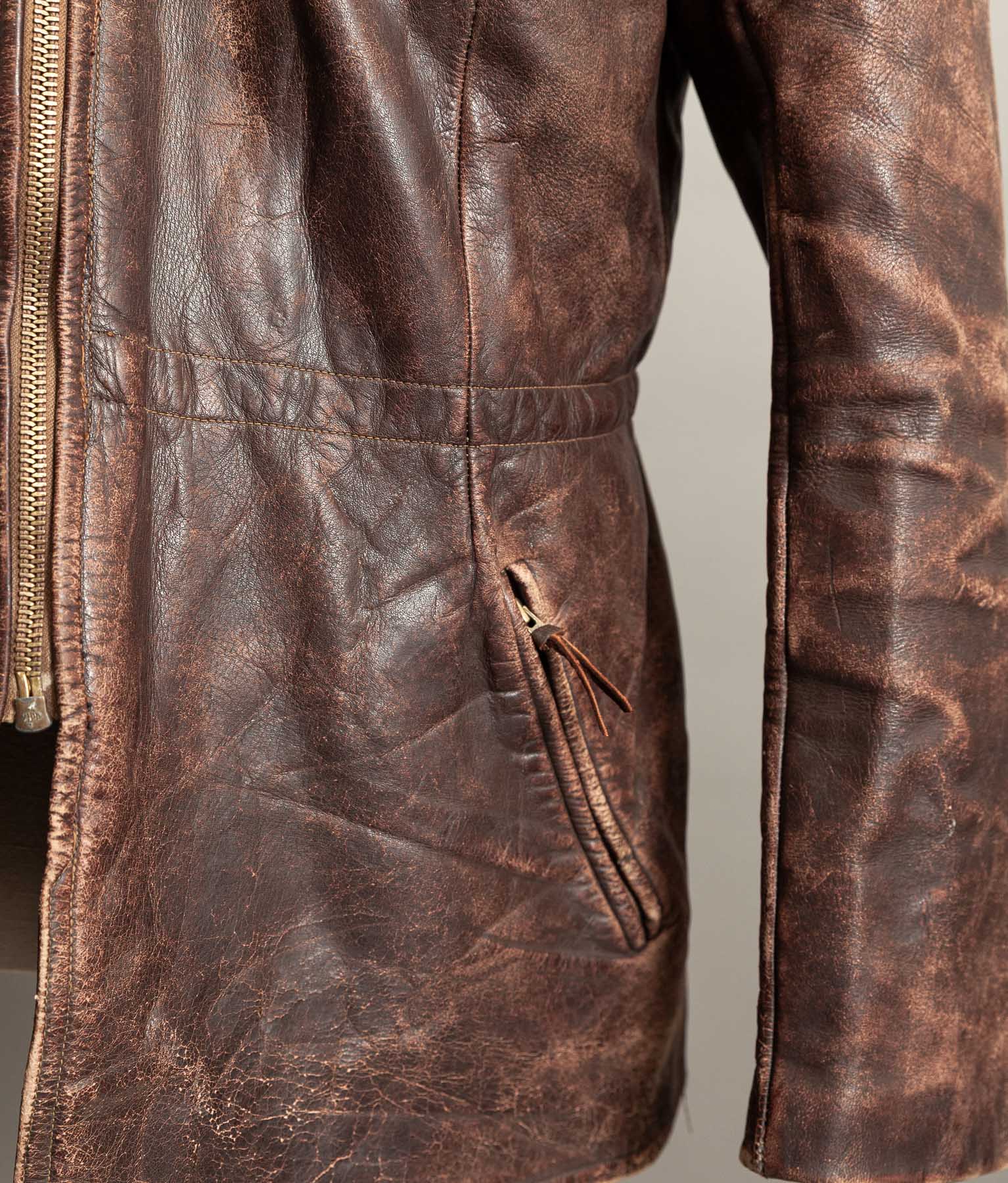 Vintage 1930s German Horsehide Leather Interwar Alpine Jacket
