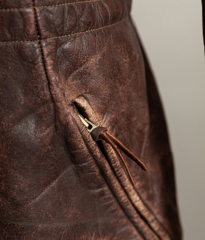 Vintage 1930s German Horsehide Leather Interwar Alpine Jacket