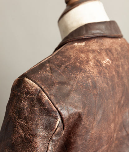 Vintage 1930s German Horsehide Leather Interwar Alpine Jacket