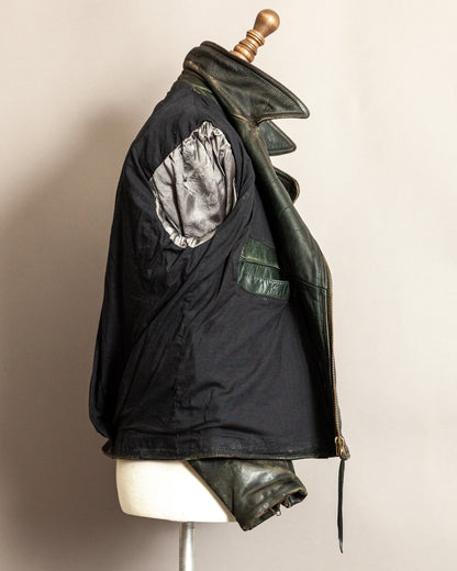 Vintage 1950s German Leather Motorcycle Jacket - Small (40)
