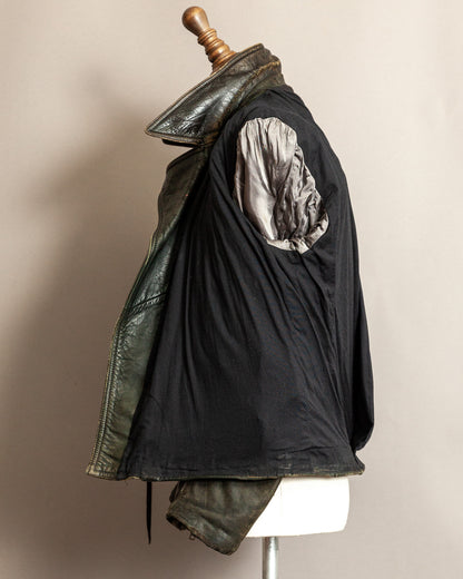 Vintage 1950s German Leather Motorcycle Jacket - Small (40)