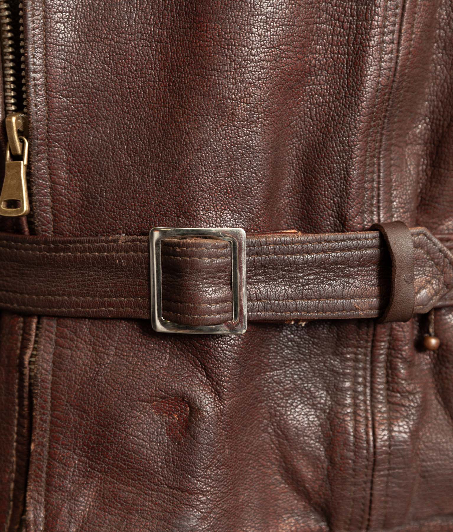 Vintage 1950s German Cowhide Leather Motorrad Motorcycle Jacket