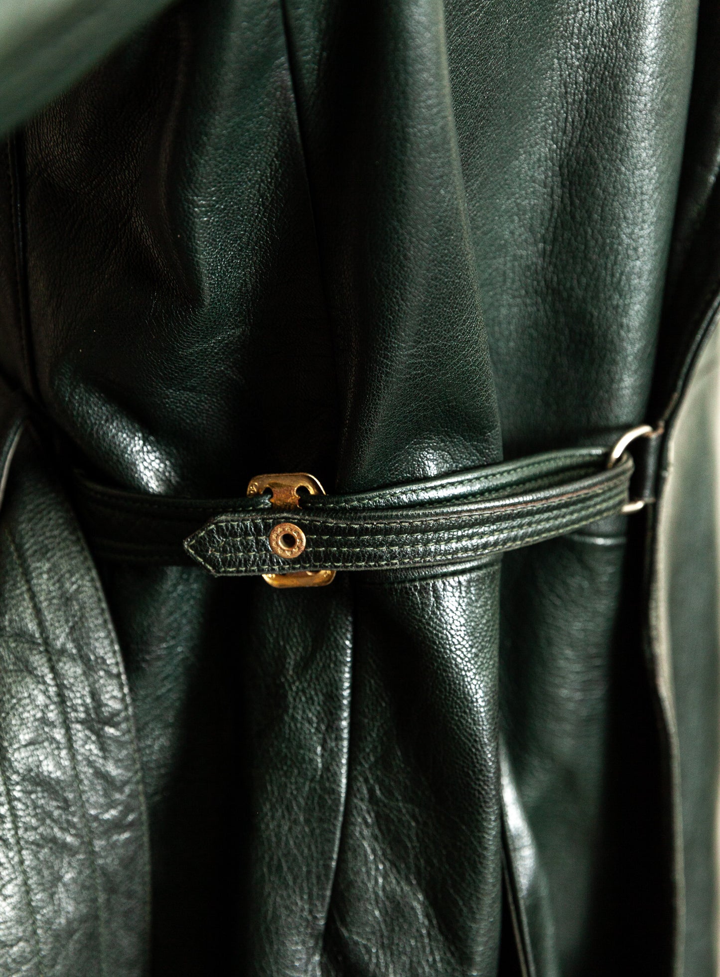 1940s German Wehrmacht Officer's Leather Trench Coat Large (44)