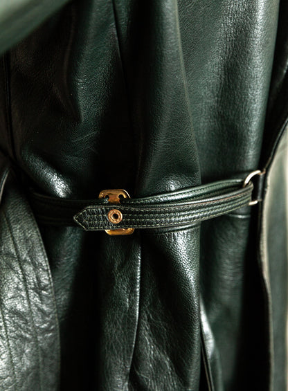 1940s German Wehrmacht Officer's Leather Trench Coat Large (44)