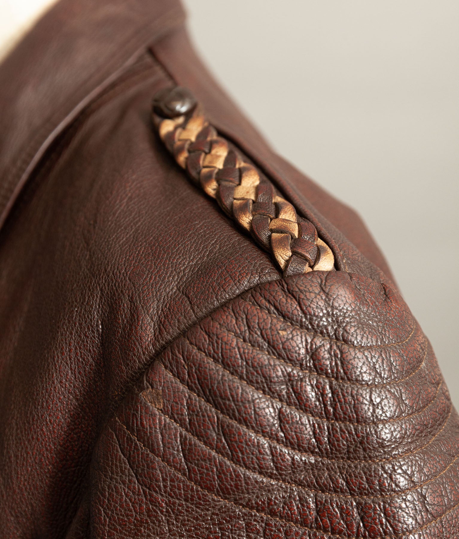 Vintage 1950s German Cowhide Leather Motorrad Motorcycle Jacket